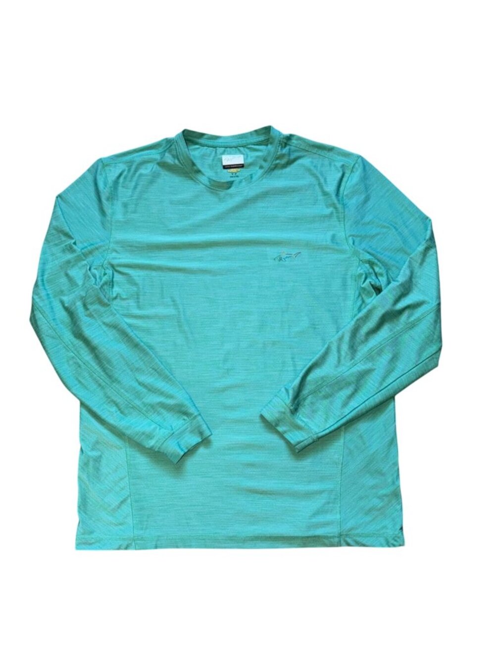 Greg Norman Play Dry Solar XP long sleeve mesh stretch t-shirt in aquastone-L